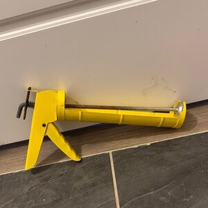 Vintage Yellow Caulking Gun - Standard Manual Cartridge Applicator